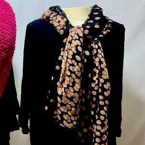 GUC - Black & Tan Sheer Scarf OS